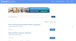 Desktop Screenshot of dotnetqueries.com